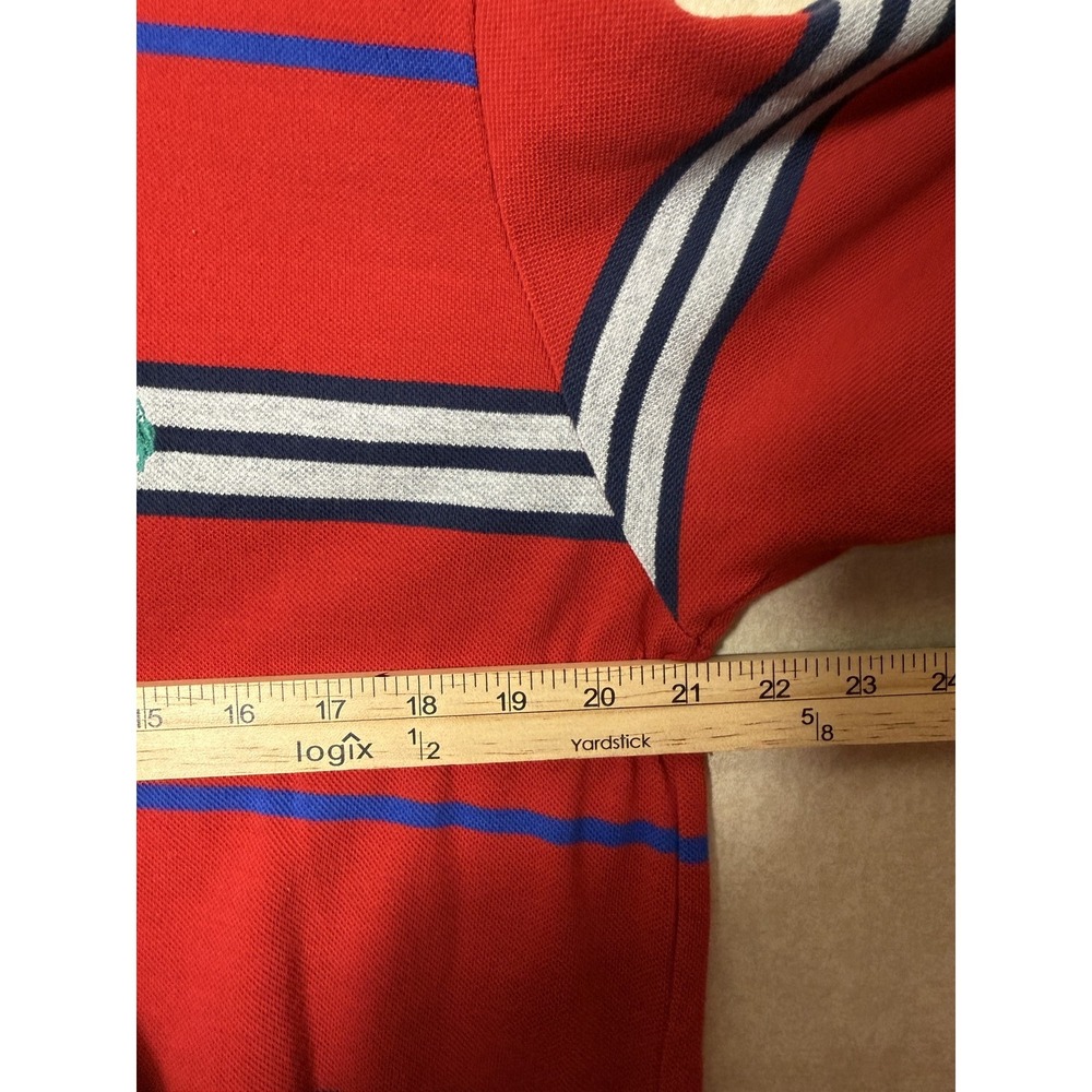 NWT‎ U.S. Polo Assn. Men's Large Red Striped Short Sleeve Pique Polo Shirt - Picture 5 of 6